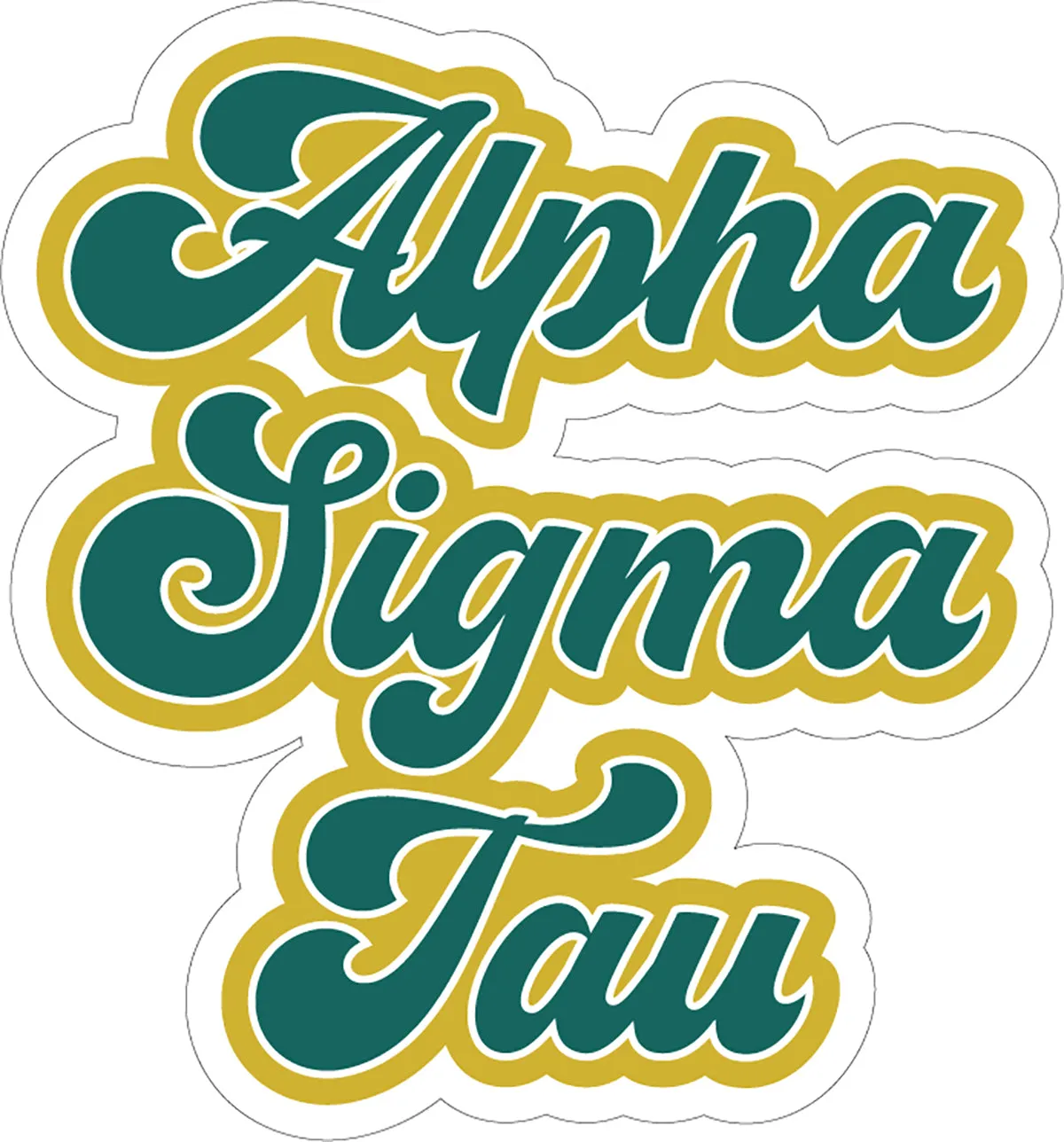 Alpha Sigma Tau Retro Sorority Car Magnet Set of 2