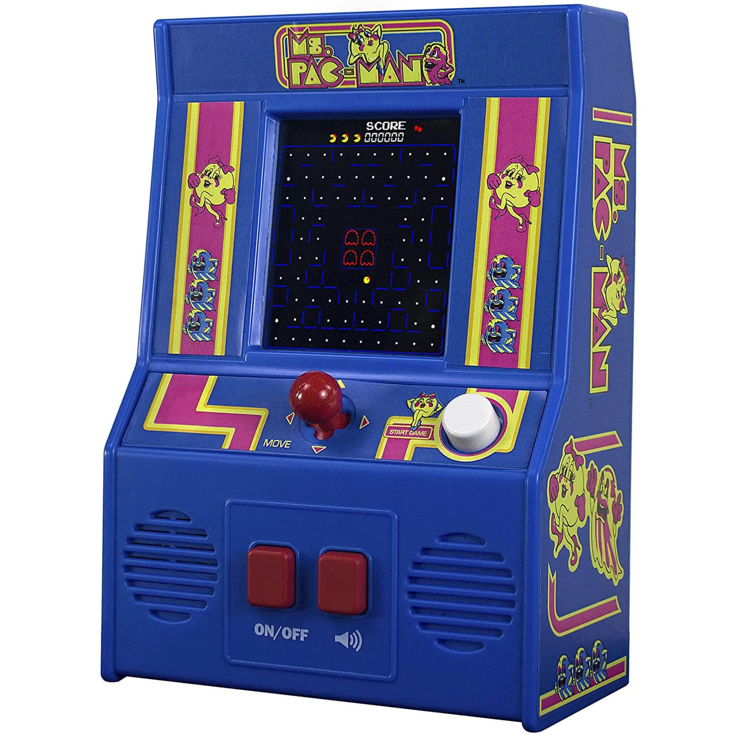 Basic Fun Arcade Classics Ms Pac-Man Color LCD Retro Mini Arcade Game