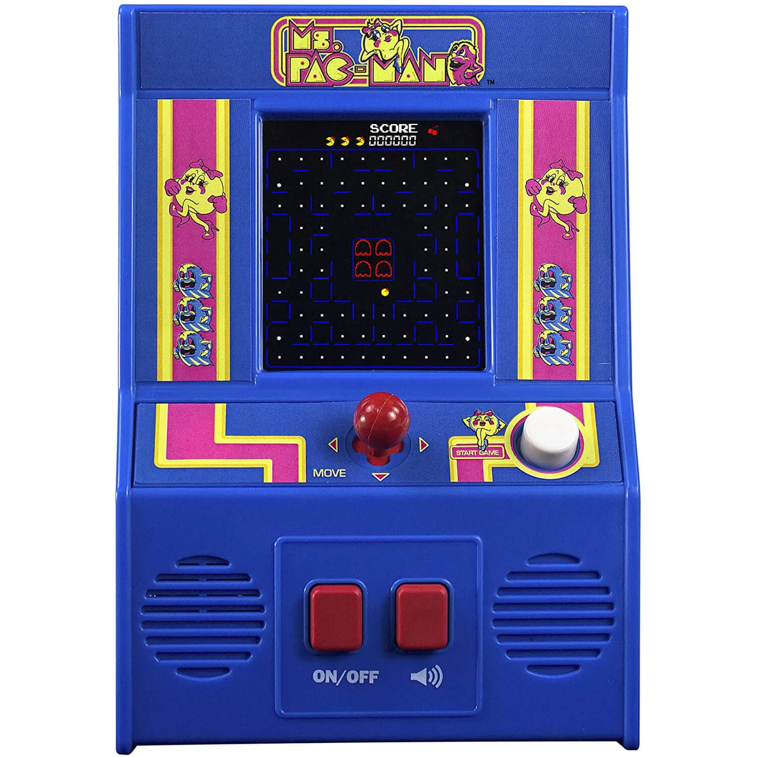 Basic Fun Arcade Classics Ms Pac-Man Color LCD Retro Mini Arcade Game