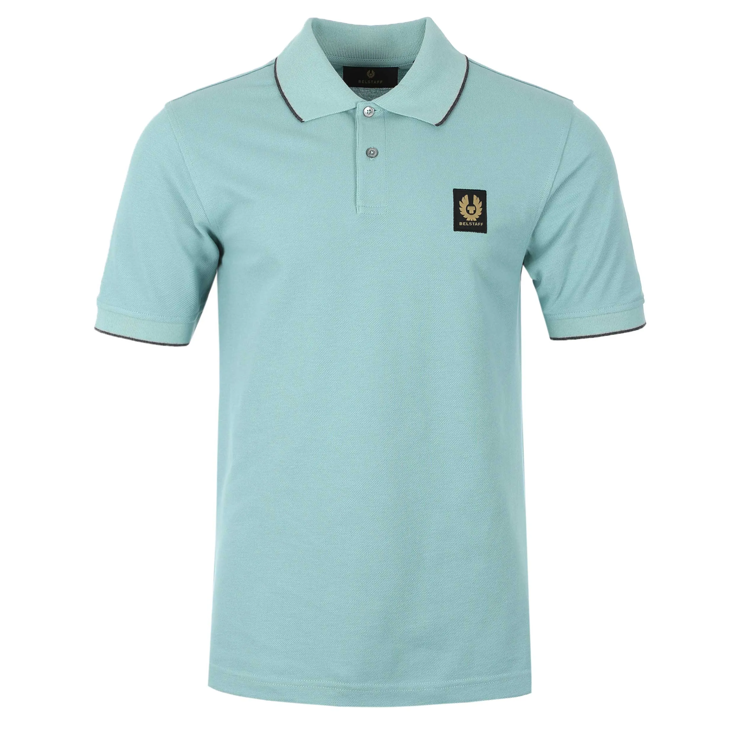 Belstaff Double Tipped Polo Shirt in Oil Blue