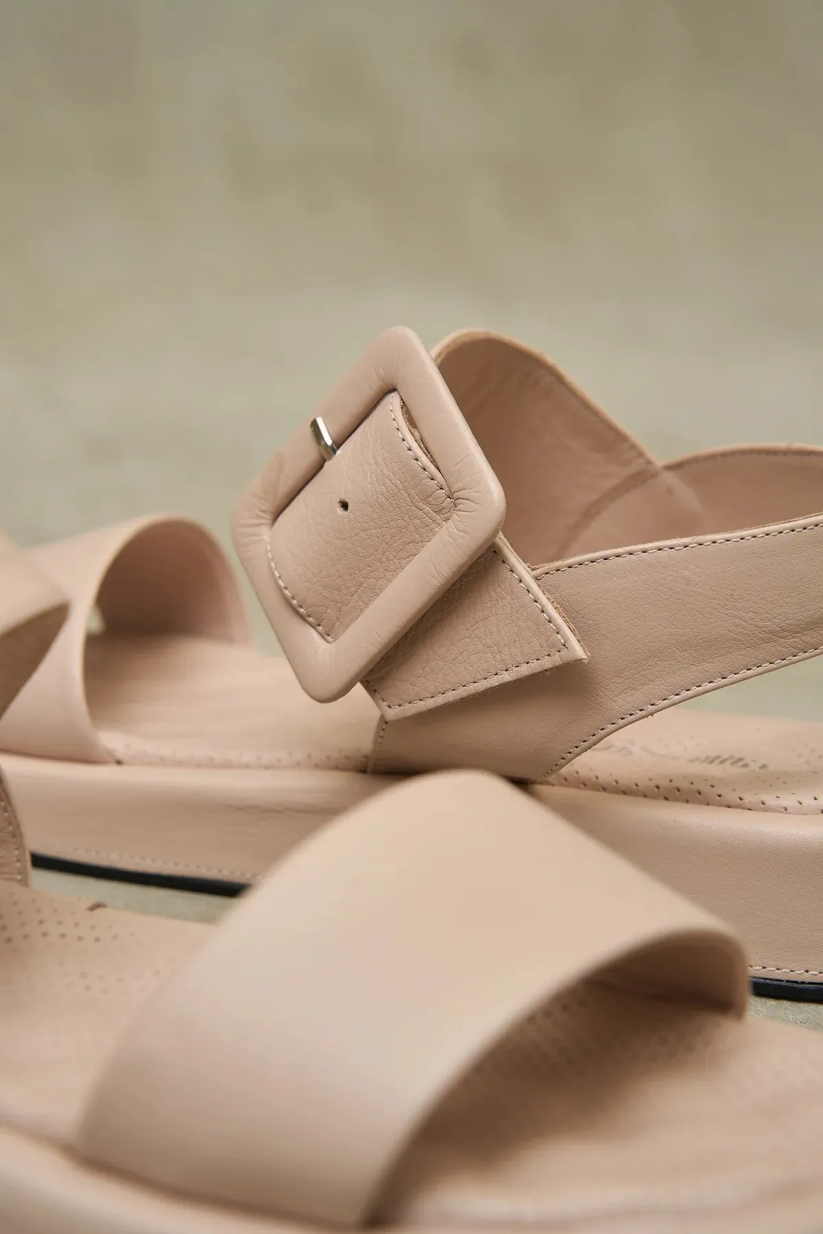 Blush Pink Marshmallow Buckle Sandal