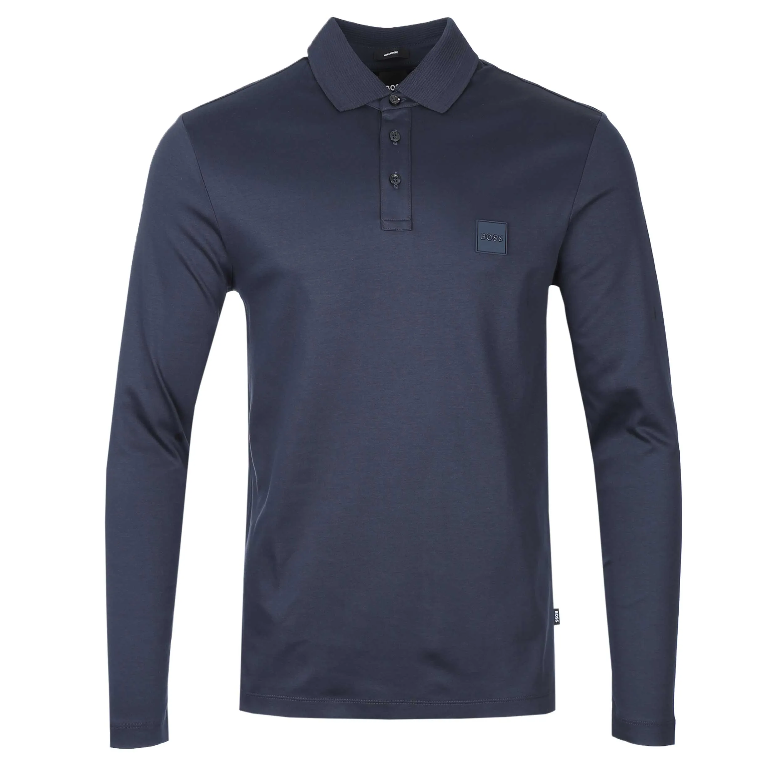 BOSS Pado 08 LS Polo Shirt in Navy