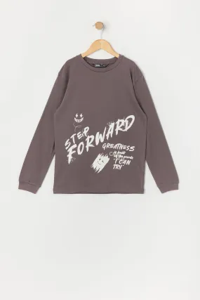 Boys Step Forward Graphic Long Sleeve Top