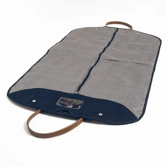 Brouk & Co Original Navy Stripe Garment Bag