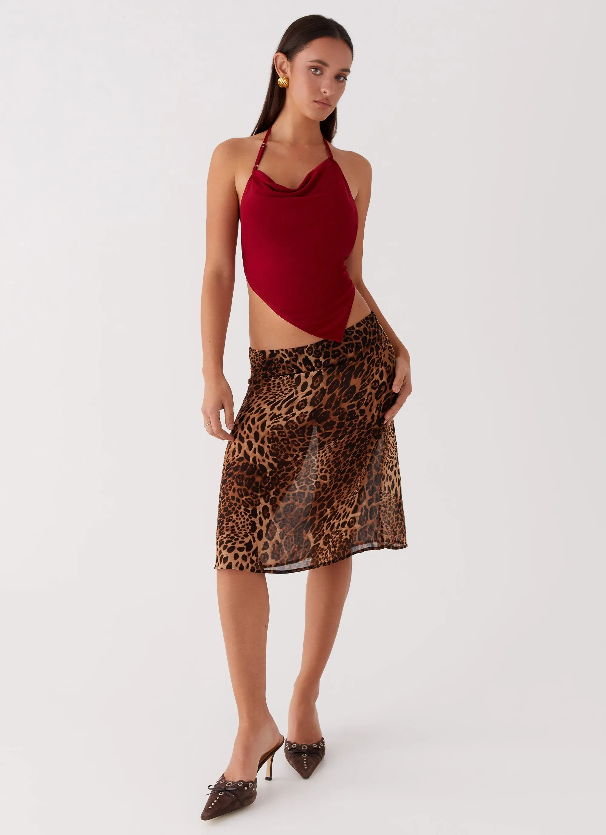 Caley Lee Asymmetric Top - Red