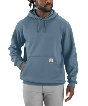 Carhartt Midweight Logo Hooded Sweatshirt - Thundercloud Heather