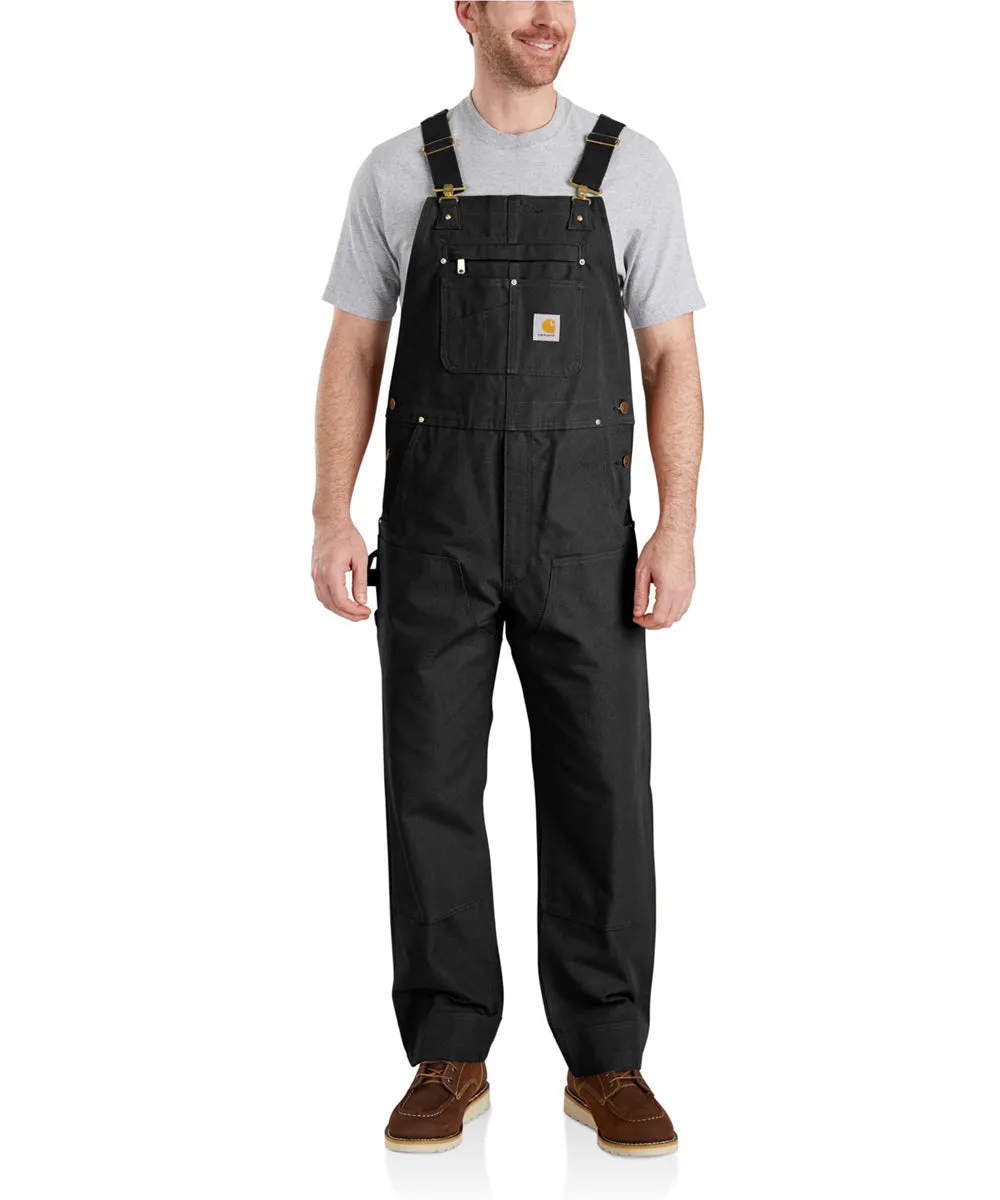 Carhartt R01 Duck Bib Overalls - Black