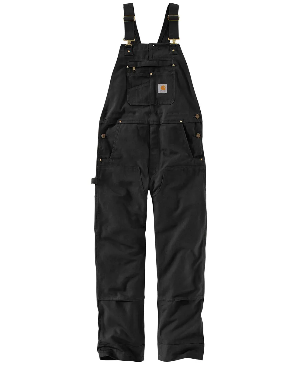 Carhartt R01 Duck Bib Overalls - Black