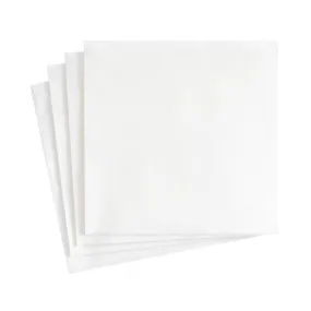 Caspari Paper Linen Solid Cocktail Napkins in White - 15 Per Package