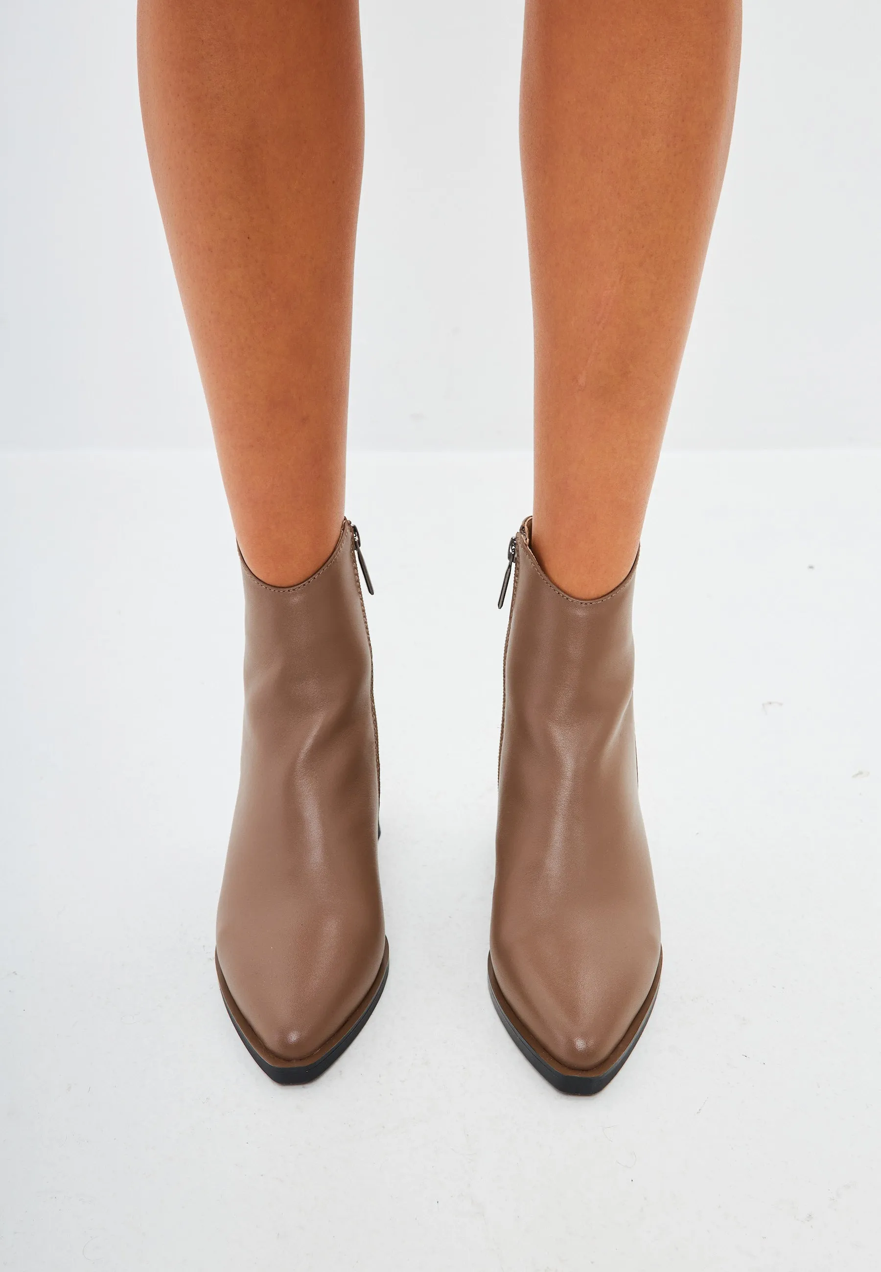 Casual Ankle Boots - Brown