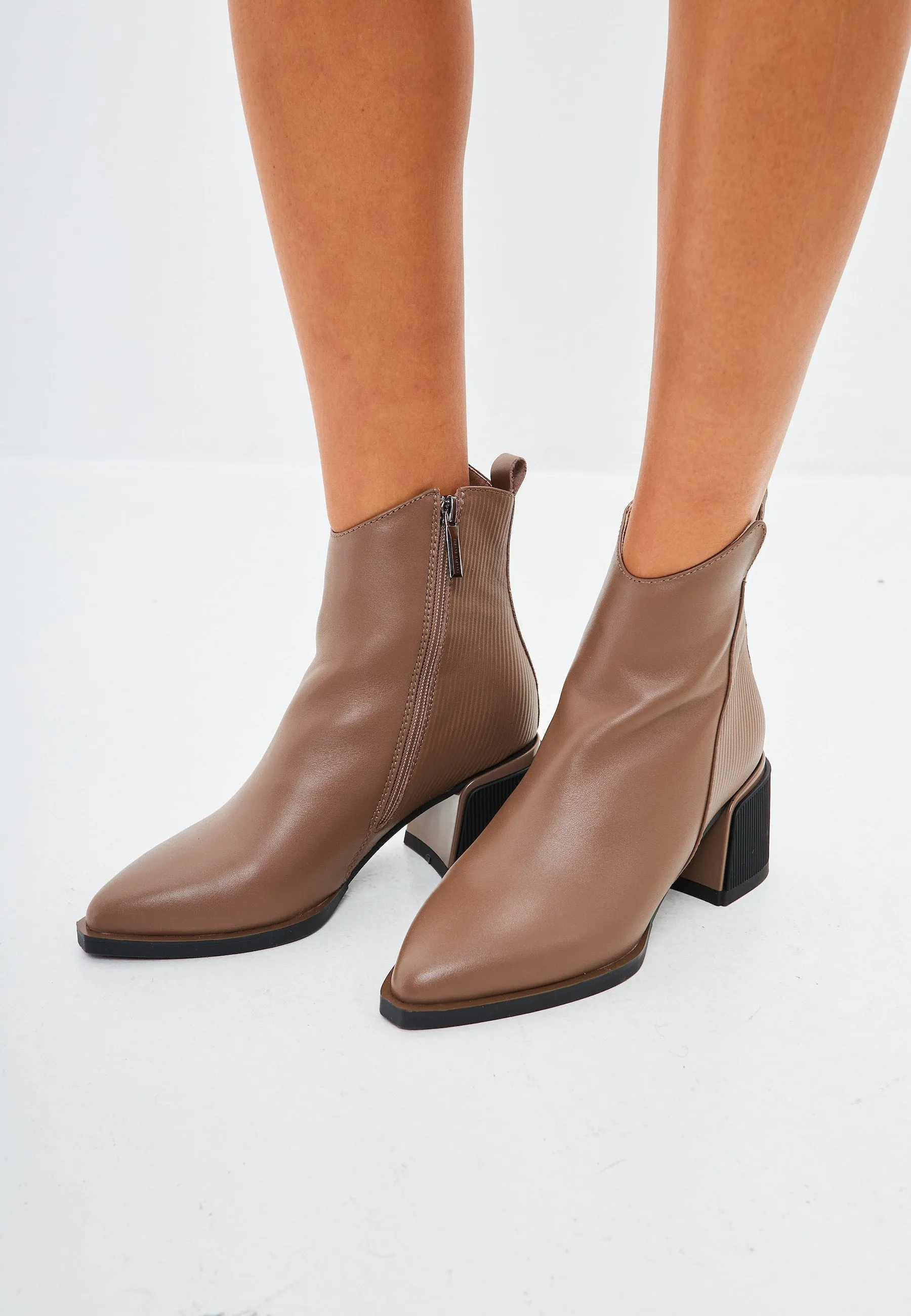 Casual Ankle Boots - Brown