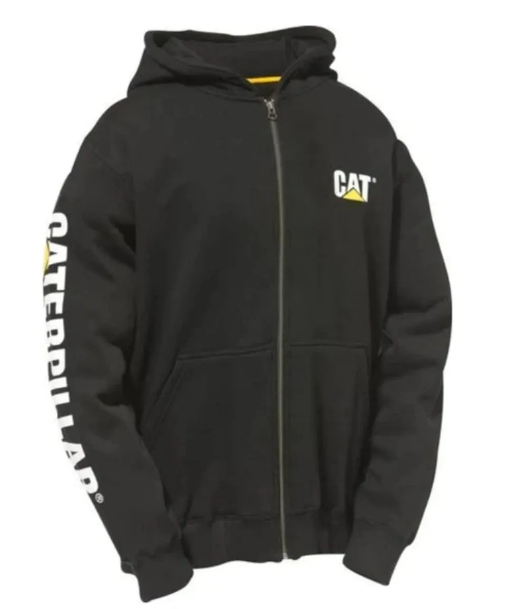 Caterpillar Men's Logo Zipper Hooded Sweatshirt - Eclipse