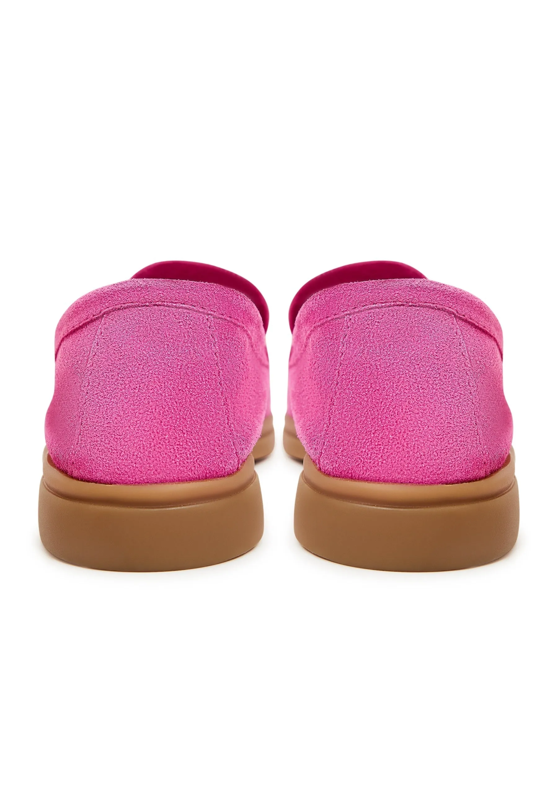 Classic Flat Sole Loafers - Fuchsia