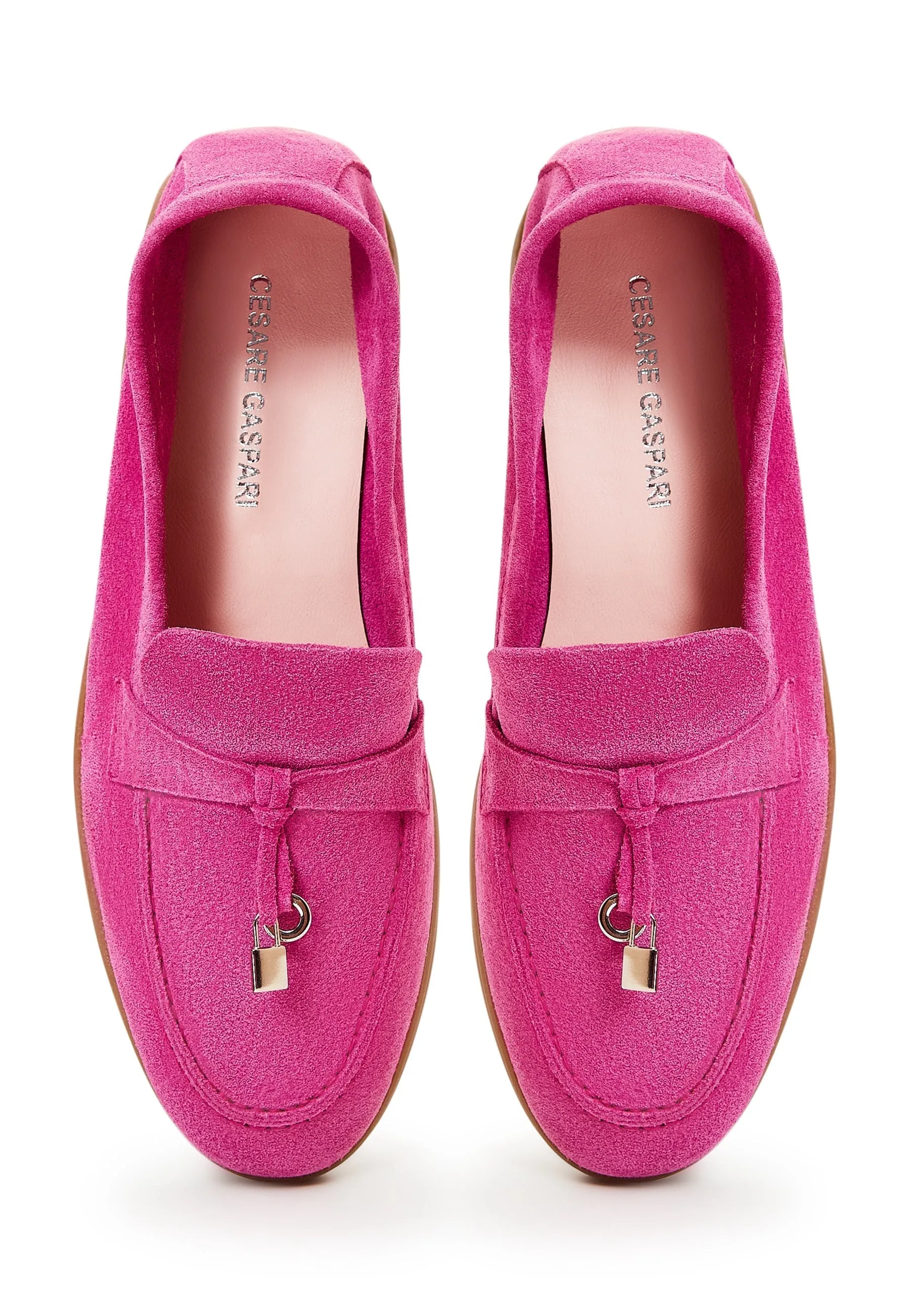 Classic Flat Sole Loafers - Fuchsia