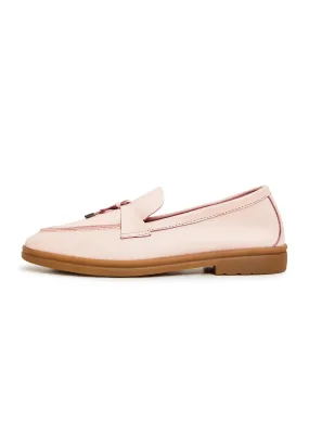 Classic Flat Sole Loafers - Pink