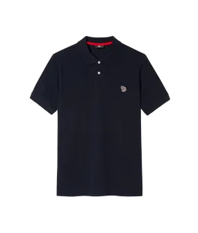 Cotton-Piqué Zebra Polo Shirt - Navy