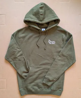 Dave's New York Vintage Logo Hooded Sweatshirt - Army Green