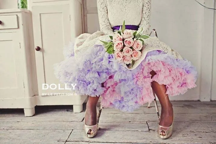 DOLLY by Le Petit Tom ® QUEEN OF ROSES pettiskirt rose pink