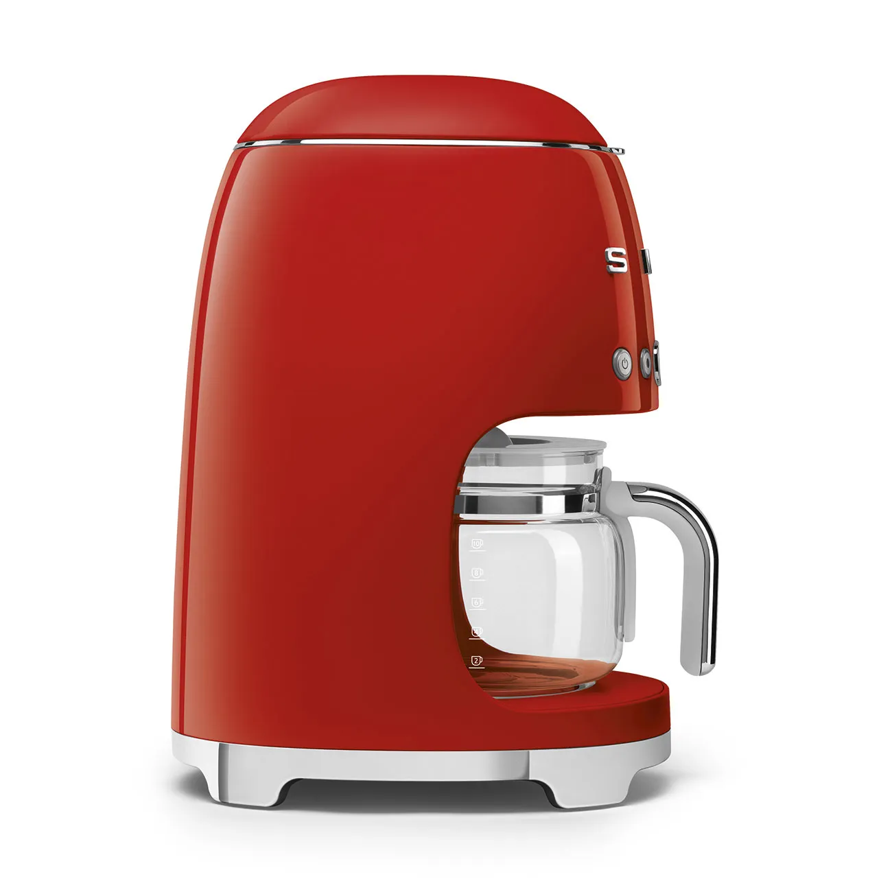 Drip-filter coffee machine Retro-style Red Glossy