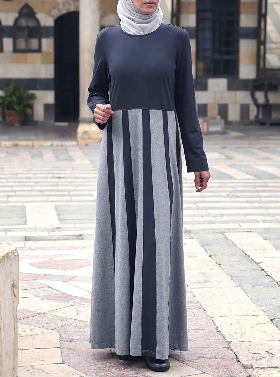 Dual Color Maxi Dress