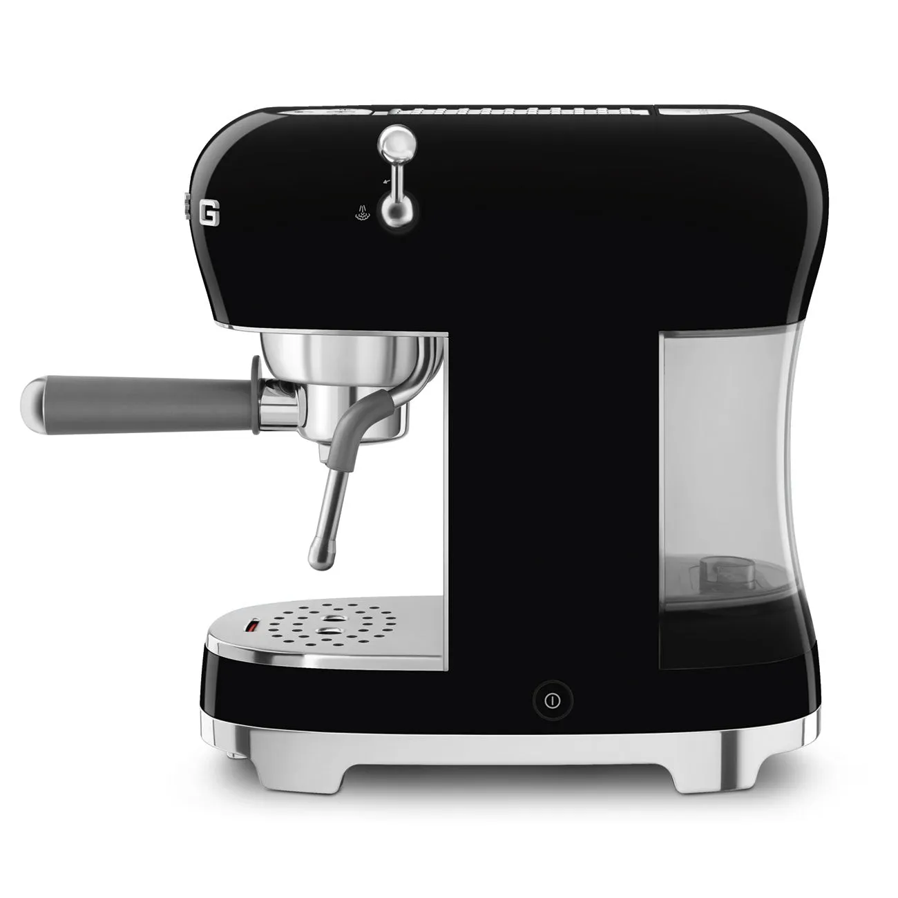 Espresso coffee machine Retro-style Black Glossy