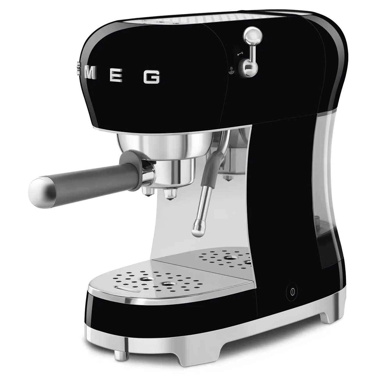 Espresso coffee machine Retro-style Black Glossy