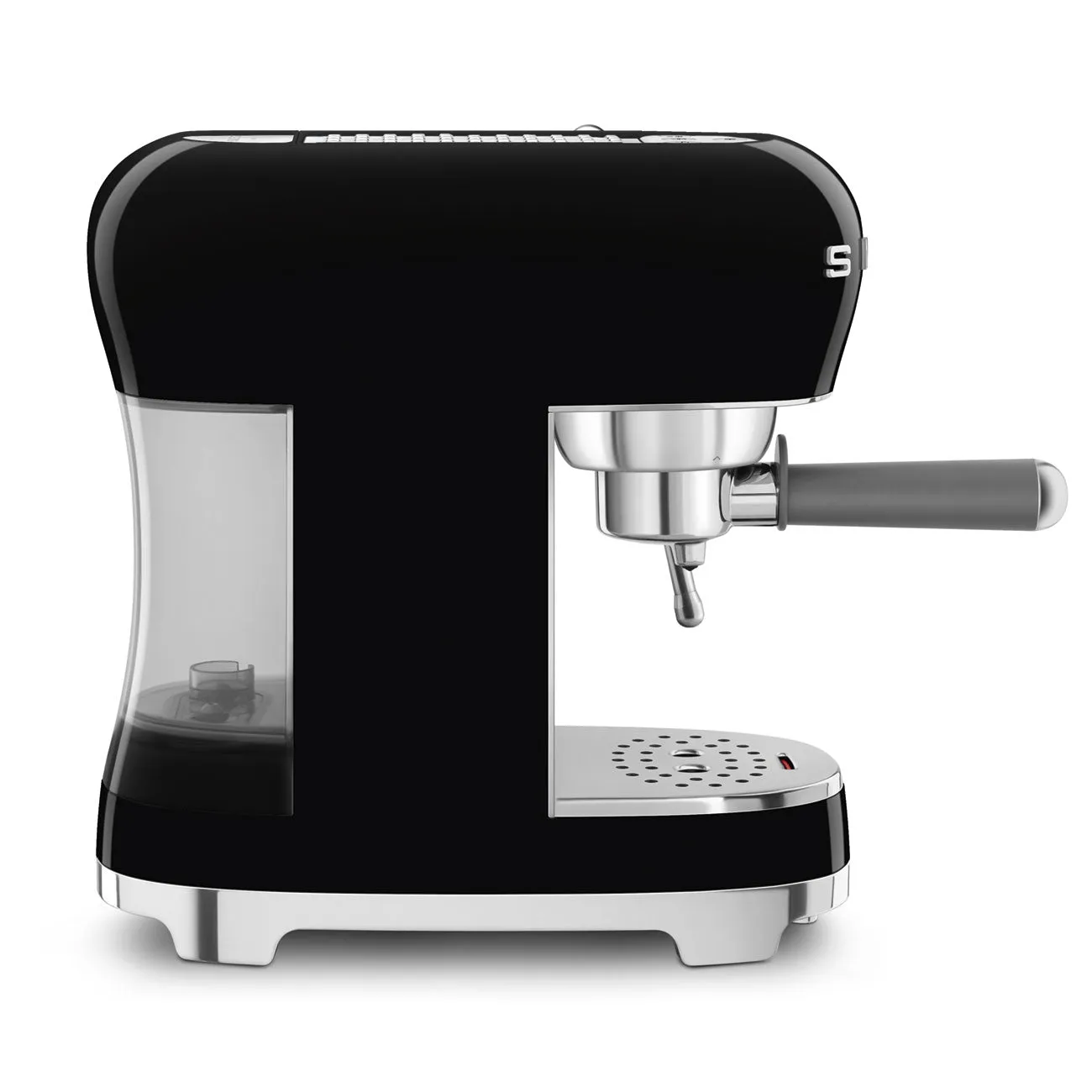 Espresso coffee machine Retro-style Black Glossy