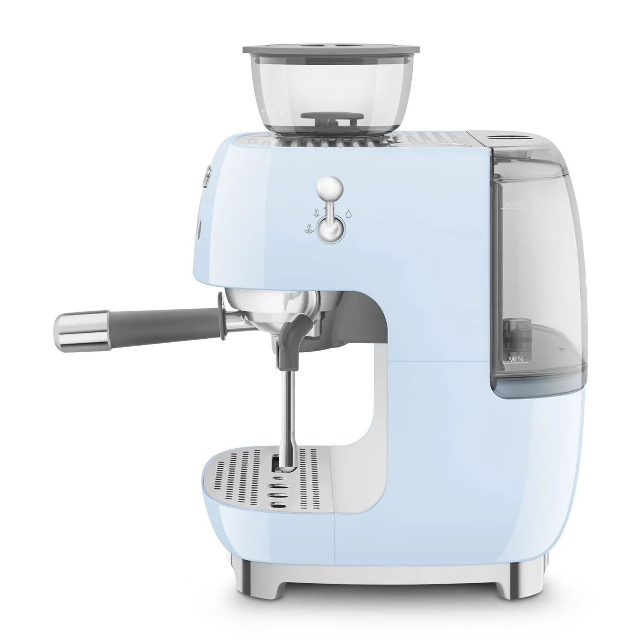 Espresso coffee machine Retro-style Pastel blue Glossy