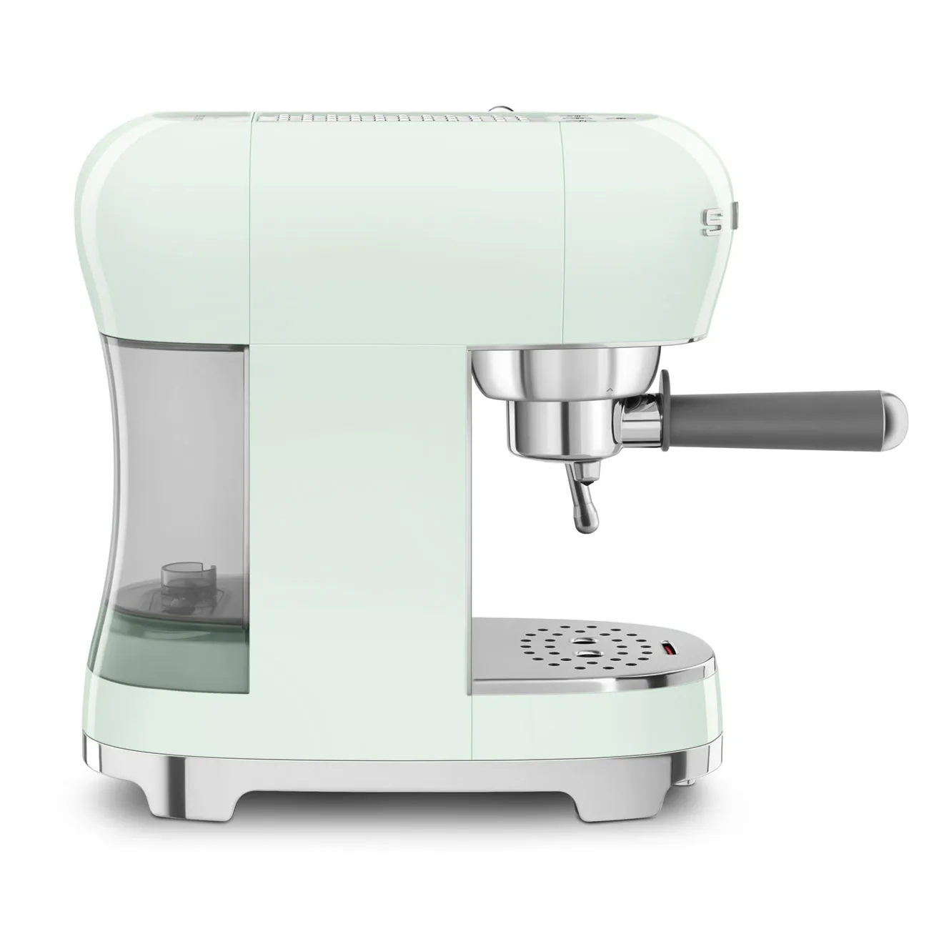 Espresso coffee machine Retro-style Pastel green Glossy