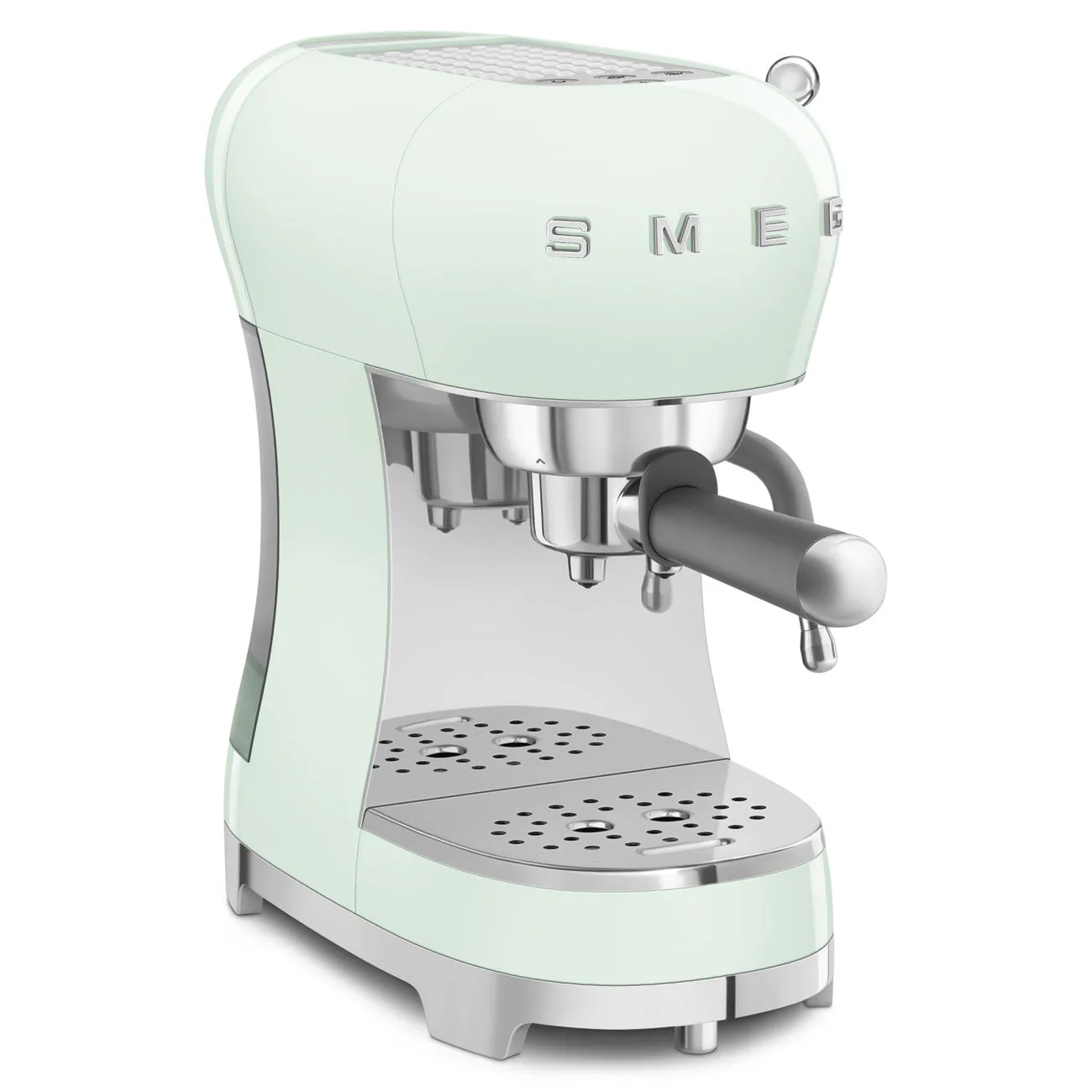 Espresso coffee machine Retro-style Pastel green Glossy