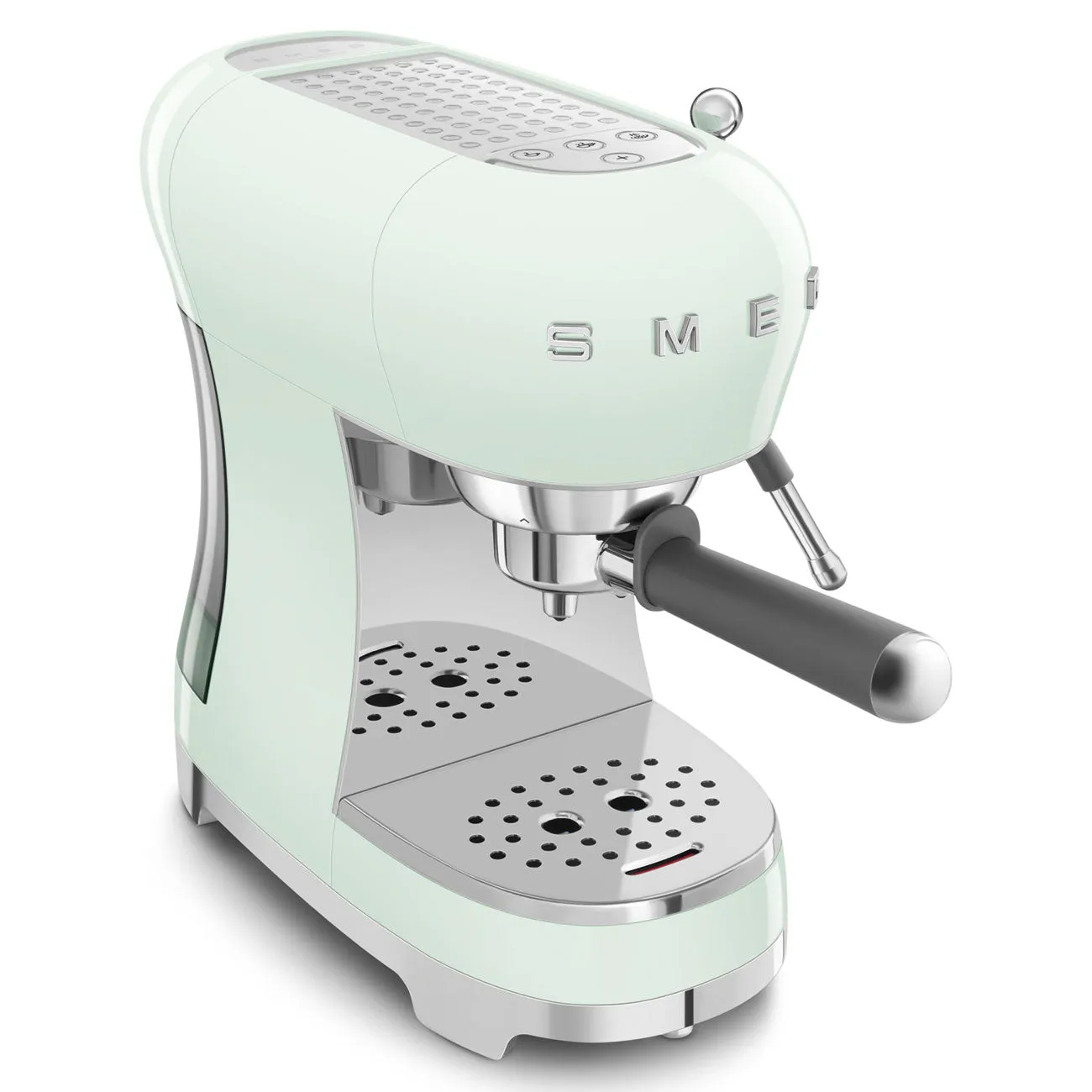 Espresso coffee machine Retro-style Pastel green Glossy