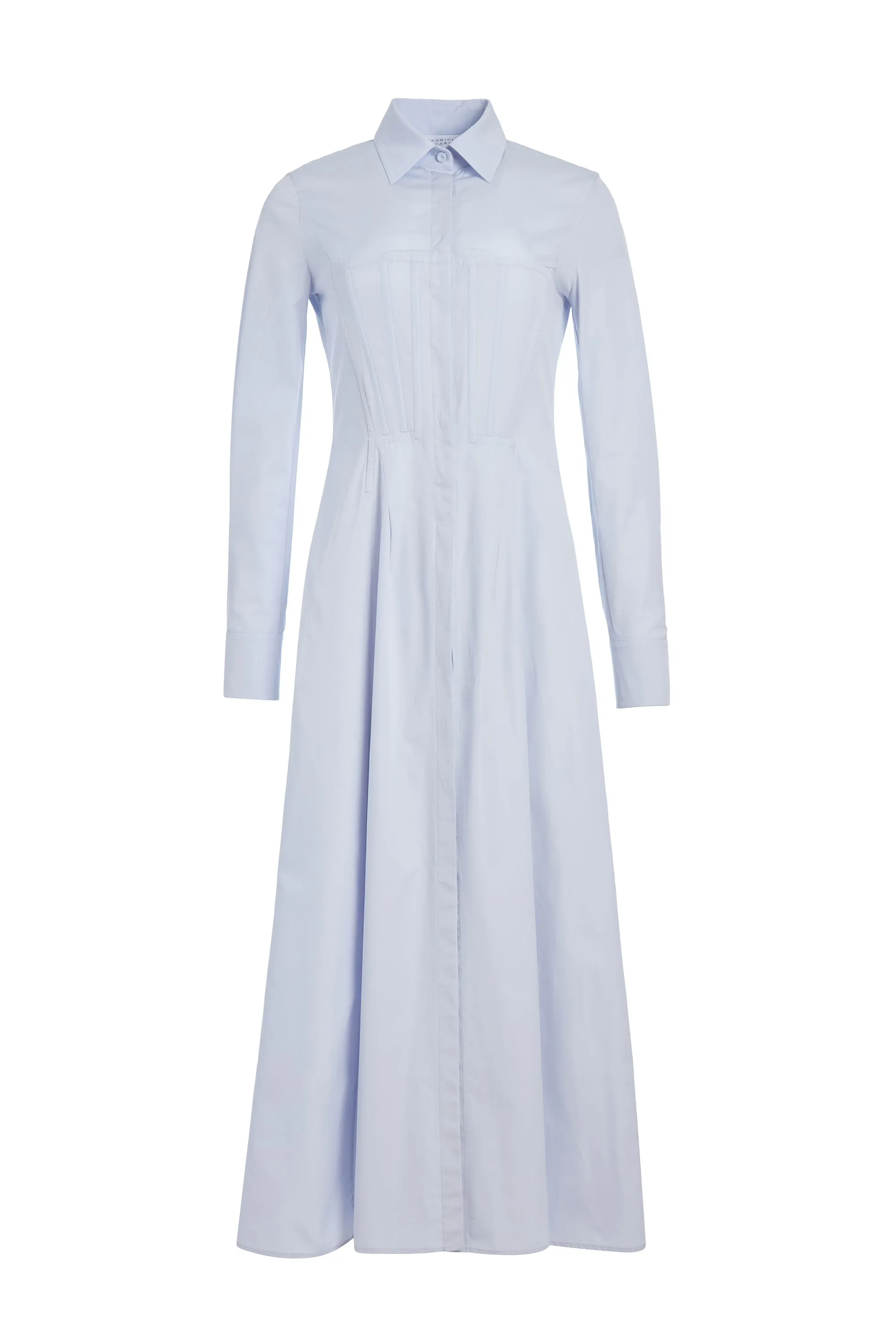 Eugene Shirtdress in Light Blue Sea Island Cotton Poplin