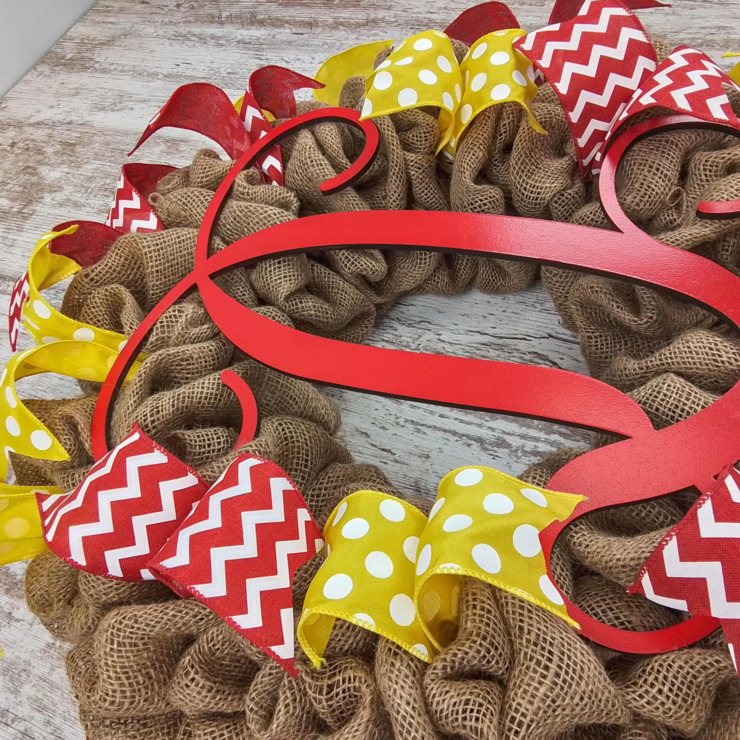 Everyday Burlap Monogram Wreath | LOTS of color options!