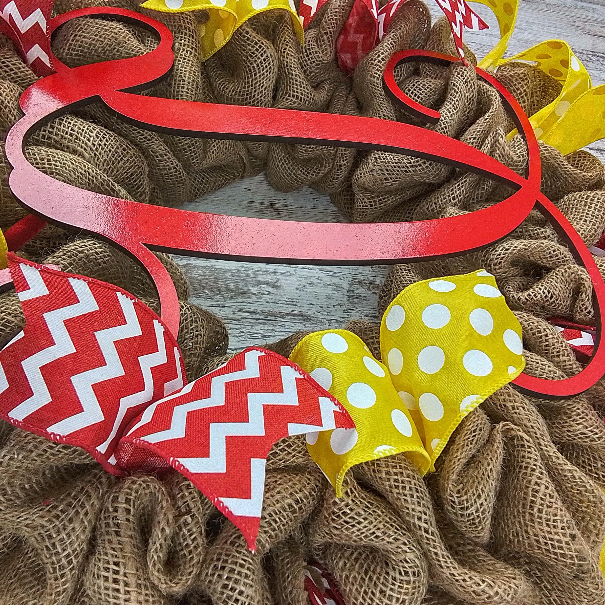 Everyday Burlap Monogram Wreath | LOTS of color options!