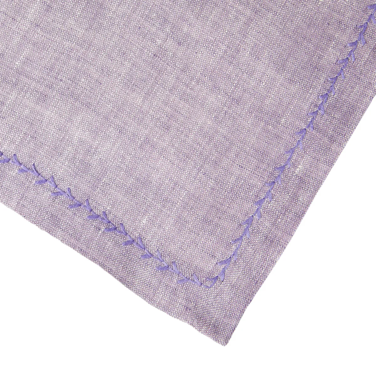 Feather Stitch Napkin Amethyst