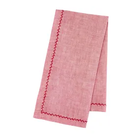 Feather Stitch Napkin Pink Sapphire