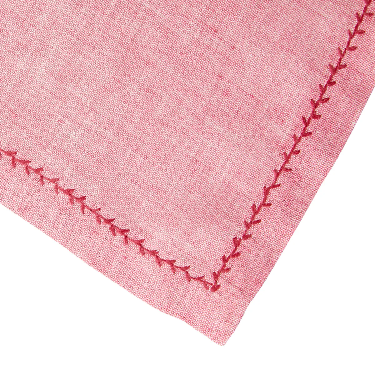 Feather Stitch Napkin Pink Sapphire