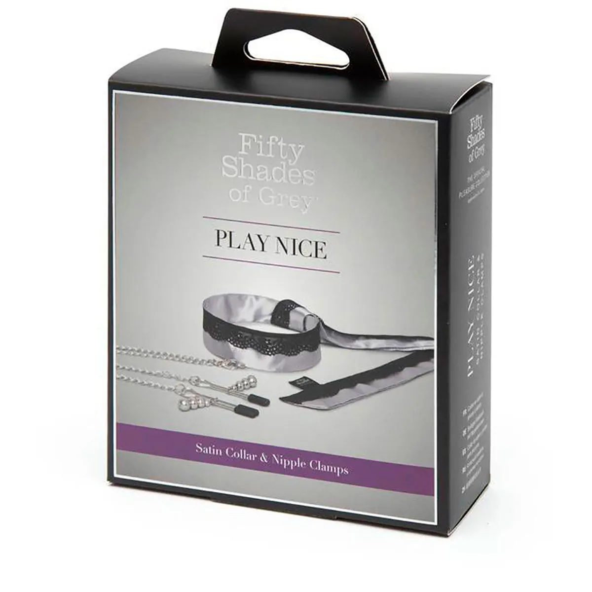 Fifty Shades - Play Nice Satin Collar & Nip Clamps