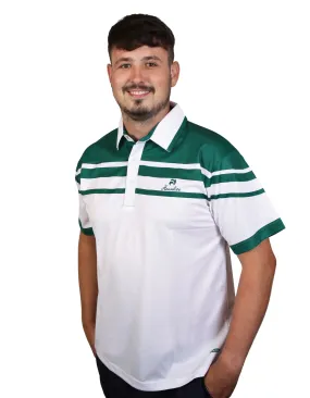 Henselite Style 22 Gents Polo White/Green