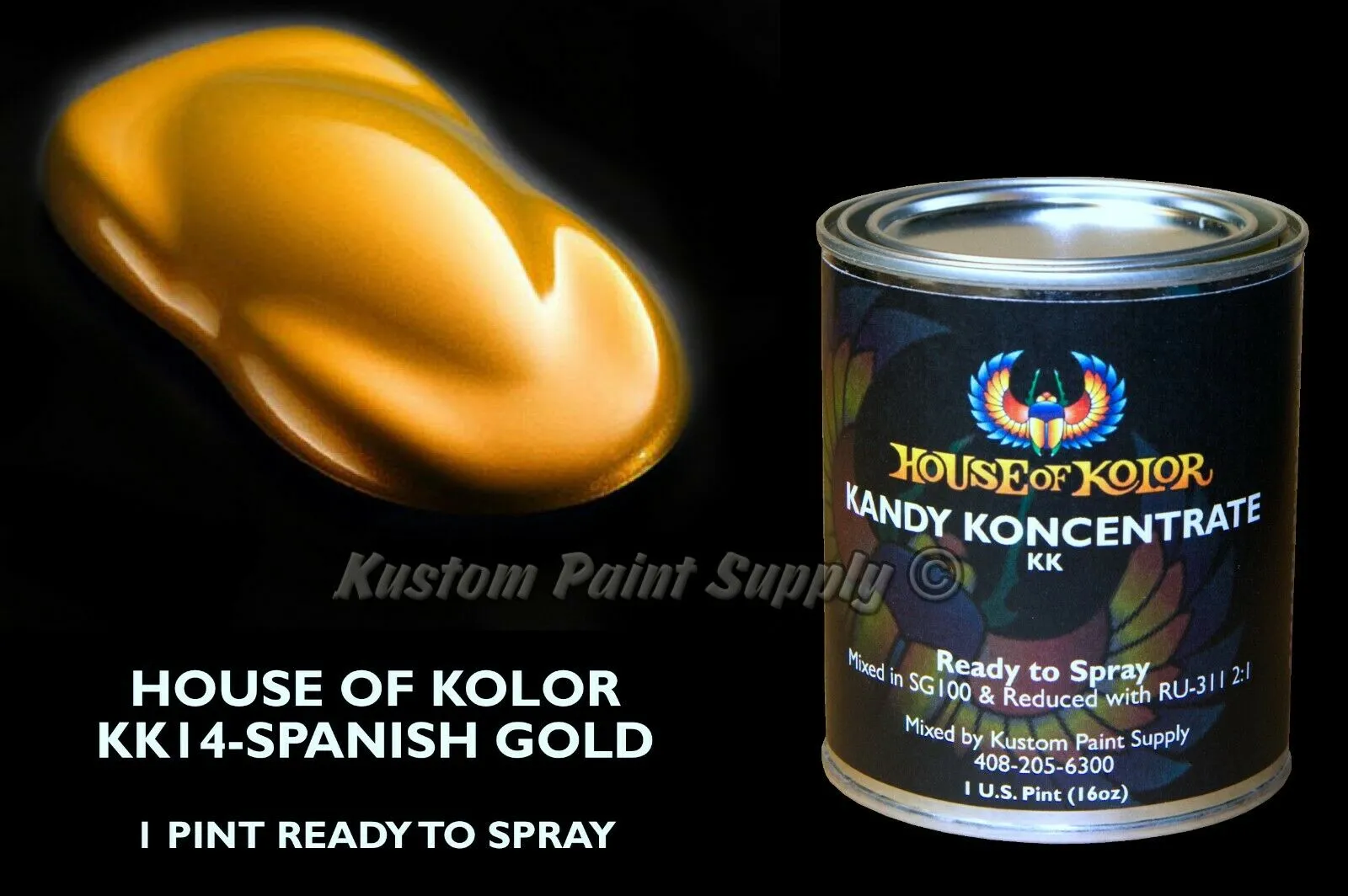 House of Kolor KK14 Spanish Gold Kandy Ready to Spray Pint