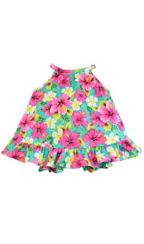 Infant Toddler Halter Dress 2 Piece Set with Bloomers in Jade