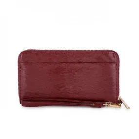 Kate Burgundy Faux Textured Leather Clutch (pack of 1 ea)