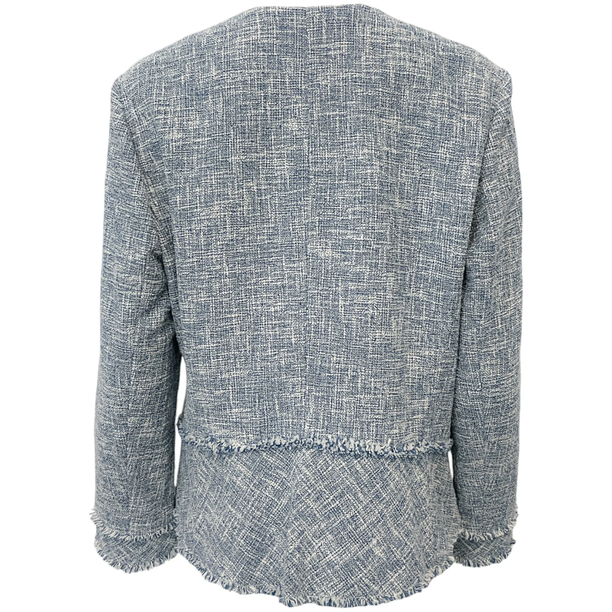 Lafayette 148 NY Blue / White Tweed Moto Jacket