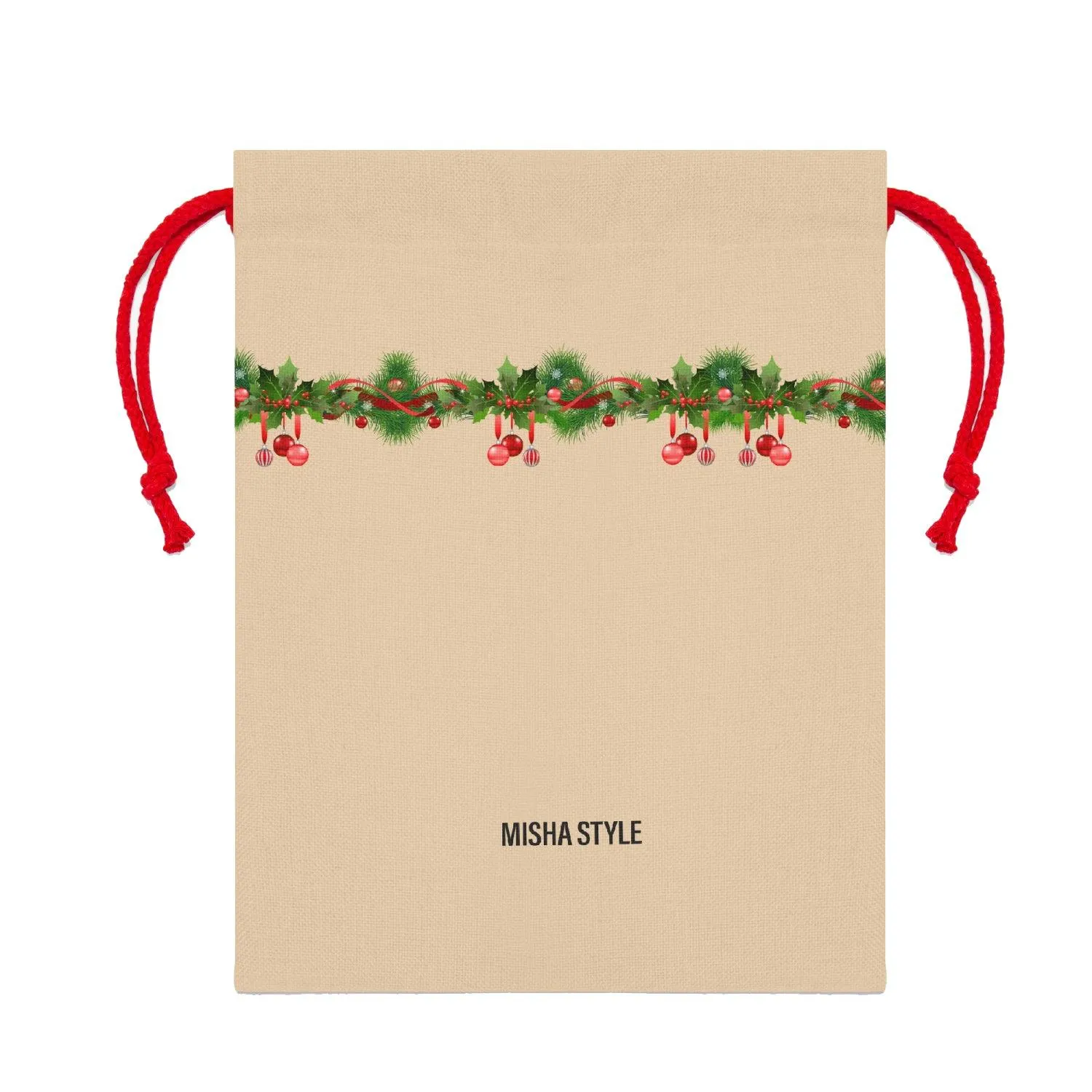 Misha Christmas Linen Bag