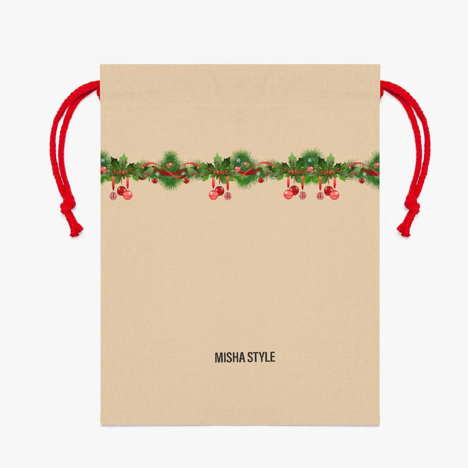 Misha Christmas Linen Bag