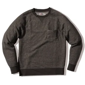 Nolan Marled Fleece Crew Neck - Black Ink