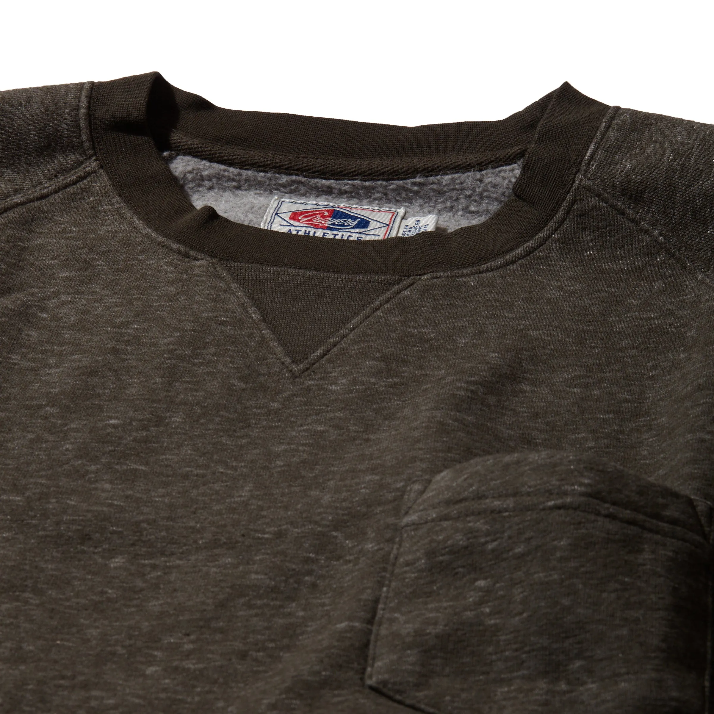 Nolan Marled Fleece Crew Neck - Black Ink