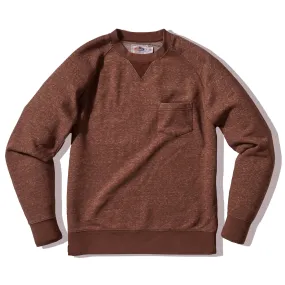 Nolan Marled Fleece Crew Neck - Sugar Brown