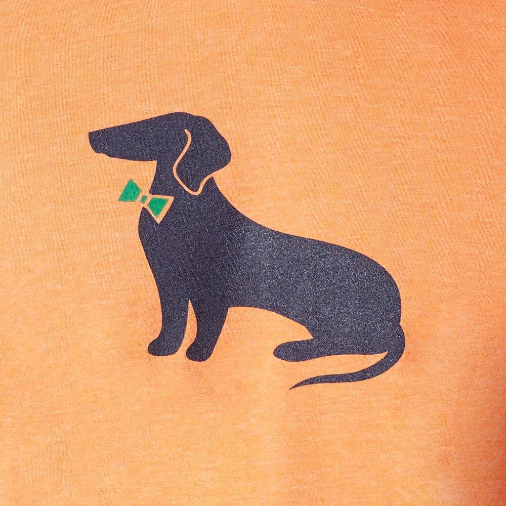 Orange Heather Dachshund T-Shirt