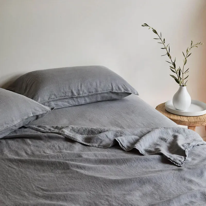 Organic Linen Duvet Storm